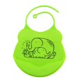 thumbnail image 3 of Baberos para niños pequeños para comer Baberos para bebés de silicona Cómodas y suaves para niños pequeños Baberos de alimentación Elefante_Verde Magideal Baberos para niños pequeños para comer, 3 of 7