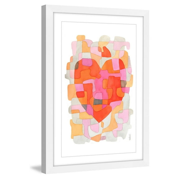 Marmont Hill Splash of Hearts Framed Wall Art