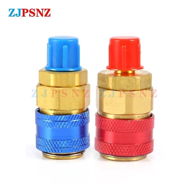 Car Quick Connector Freon R134A H/L Brass Air Conditioning Adapters Adjustable Terminal AC Universal Meter~10338