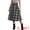 Black, variant on DARING DIVA Women's High Elastic Waist Fall Winter A-Line Midi Skirt XS Brown