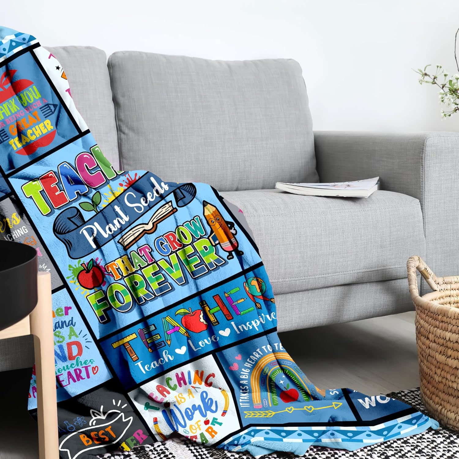 Teachers Day Blanket, Teacher Appreciation Gifts, Teacher Gifts Blanket 60"x50", Teacher Gifts for Women &Men, Best Teacher Gifts, Birthday Gifts for Teachers, Teacher Retirement Gifts