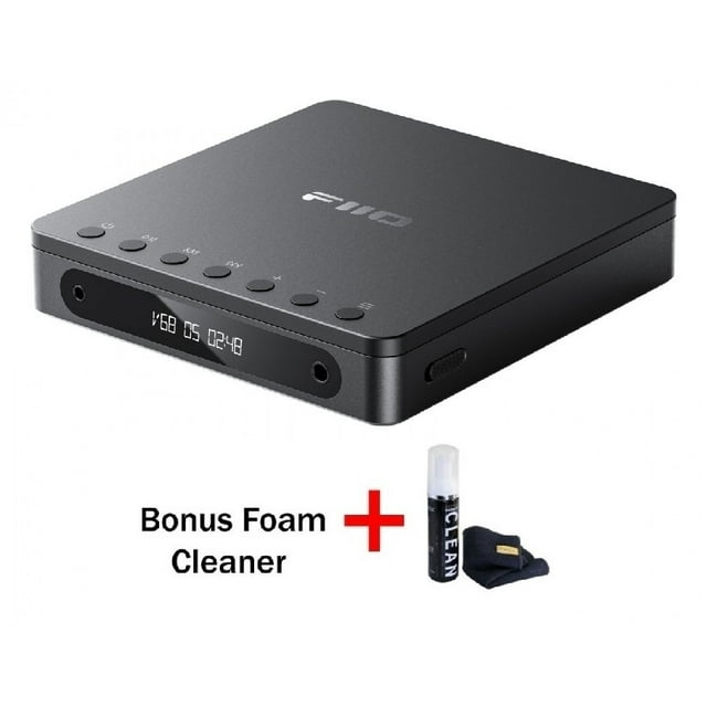 FiiO DM13 BT Portable CD Player with Bluetooth and Bonus Gadget Cleaner Included (Black)