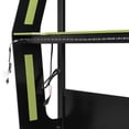 thumbnail image 6 of Harper & Bright Designs Full Size Gaming Bunk Bed with Desk and LED, Wood Gaming Loft Bed Frame with Storage Shelves and USB Charging Ports, Green, 6 of 20