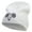 White, variant on Angry Ram Head Embroidered Big Size Superior Cotton Short Knit Beanie - White XL-3XL