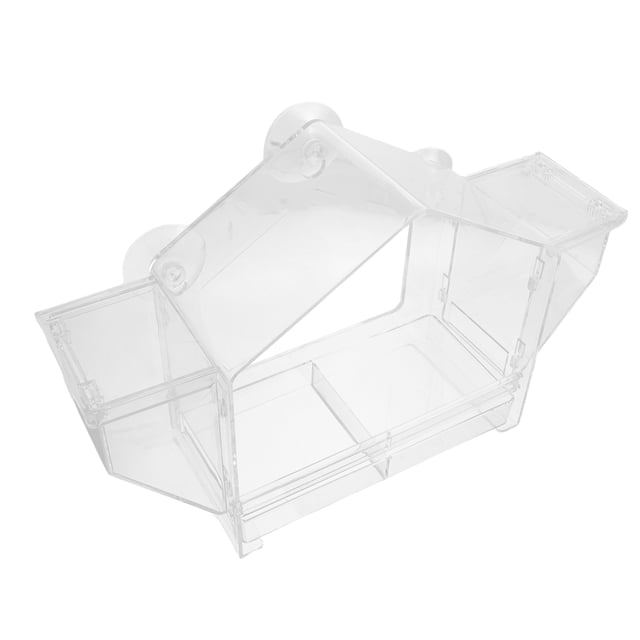 IFANLANDOR Bird Window Feeder Transparent Rectangular Design For Easy Cleaning And Weather Resistance 1Pcs