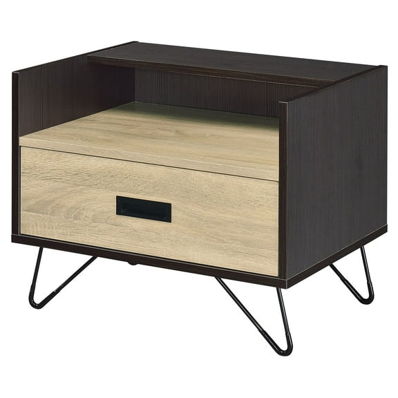 ACME Melkree Rectangular Accent Table in Oak and Black