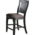 thumbnail image 2 of High Chair In Rustic Black Finish, 17.66in X 22.66in, Fabric, Wood Graceful Dark Gray Chair, Fabric Seat, Base, 24" Seat H, 2 of 2