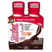 (3 pack) (3 pack) SlimFast Advanced Energy High Protein Ready to Drink Meal Replacement Shakes, Rich Chocolate, 11 fl. oz., Pack of 4