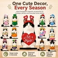 thumbnail image 6 of Interchangeable Seasonal Animal Wooden Decor Set with Magnetic Hats, Magnetic Desk Accessories, Cute Cat Wooden Sign Desk Decor, 6 of 7