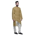 thumbnail image 2 of Atasi Printed Casual Asymmetric Kurta Set For Men Designer Long Kurta For Boys, 2 of 3