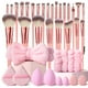thumbnail image 1 of Juego de brochas de maquillaje HGHDBT, 36 piezas, rosa, profesional, con funda, 1 of 9