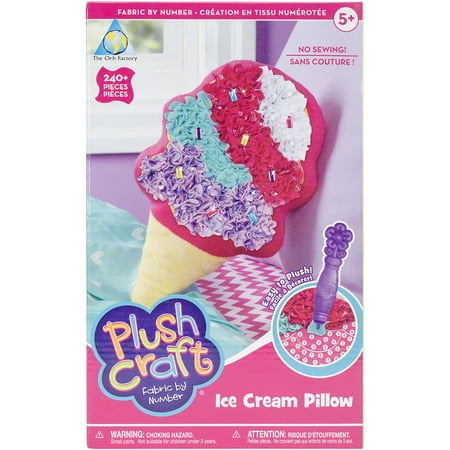 PlushCraft Fabric By Number Kit-Ice Cream Pillow