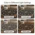 thumbnail image 7 of ODIKA 8'x10' Washable Area Rug Non-Shedding, Easy Care, Black Gold Elegance with Floral Vine Motifs Elegant Symmetrical Design Intricate Border for King Size Bedroom Under Bed, Master Suite, 7 of 7
