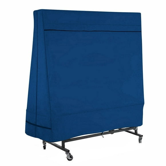 Housse de Table de Tennis en Tissu Oxford Imperméable Bleu pour Toute Taille Table