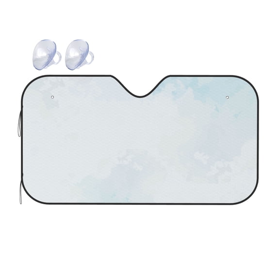 YFYANG Front Windshield Sun Shade, Blue Abstract Texture Foldable Car Visor for Cars, Trucks, SUVs, Small