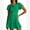 Green, variant on IDOPIP Women's 2025 Summer Short Dress V Neck Short Sleeve A Line Hollow Out Casual Beach Party Dresses