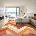 thumbnail image 3 of ODIKA 8'x10' Machine Washable Non-Slip Area Rug, Geometric Burnt Orange High Traffic Rug, Orange, 1096444, 3 of 7