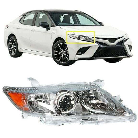 Headlight Assembly Fit for Toyota Camry 2010 2011 (Passenger Right Side), 10-11 Camry Headlamp Housing Assembly