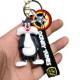thumbnail image 5 of Looney Tunes Cartoon Keychain - Sylvester | Soft Rubber & Metal | Cute Keychain Accessories, 5 of 7