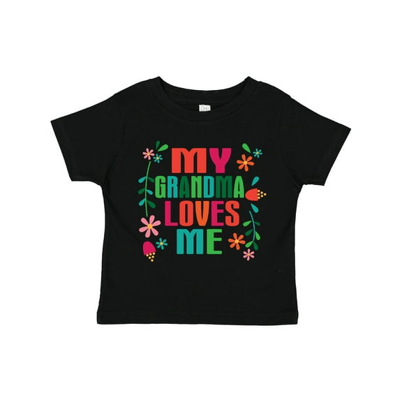 Inktastic My Grandma Loves Me Girls Girls Toddler T-Shirt