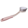thumbnail image 2 of Long Handle Cleaning Brush for Bathroom Kitchen | Modern Compact Design | Durable PVC Bristles | Multi-Surface Floor Toilet Scrub | Washable Quick-Drying Head | White/Pink/Green | 27x5x6cm, 2 of 7
