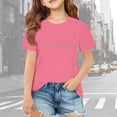 thumbnail image 2 of JAJAHO Girls Short Sleeve T Shirt Summer Oversized Tee Casual Letter Print Crew Neck Baggy Streetwear Shirts For Kids 3-14Y Soft Tops, 2 of 8