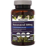 ResVitale Collagen Enhance Anti Aging Skin Care Collagen Supplement - Hydrolyzed Collagen Peptides with Hyaluronic Acid and Resveratrol - Skin Food & Joint Support Collagen Capsules, 1000mg, 60 Caps