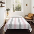 thumbnail image 4 of Pink Grey Striped Tapestry for Bedroom Wall Hanging Tapestry, Geometric Vertical Stripes Minimalist Ceiling Backdrop Tapestries Poster Blanket Wall Decor for Teens Room Living Room Dorm 55" x 73", 4 of 8