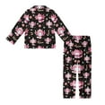 thumbnail image 4 of Yuyamidu Xmas Axolotl Button Down Pjs for Kids Set 2 Pieces Christmas Pajama Tops with Long Sweatpants for Boys Girls 5-6 Home Wear Lounge Wear Fall Long Sleeve Sleepwear, 4 of 7