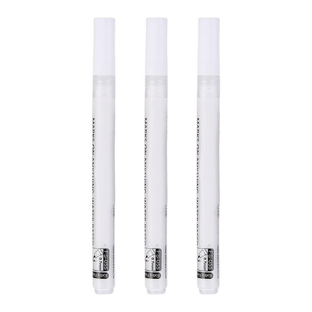 Bolígrafo de golf de 3 piezas, bolígrafo de tinta acrílica, bolígrafo de punta fina, bolígrafo de golf profesional portátil Blanco