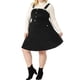 thumbnail image 4 of Vestido corto de tirantes de pana de talla grande para mujer Agnes Orinda con bolsillo 4X negro, 4 of 6