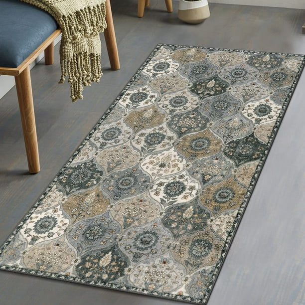 Alfombra Lahome Moroccan Trellis, 60 x 120 cm, color gris