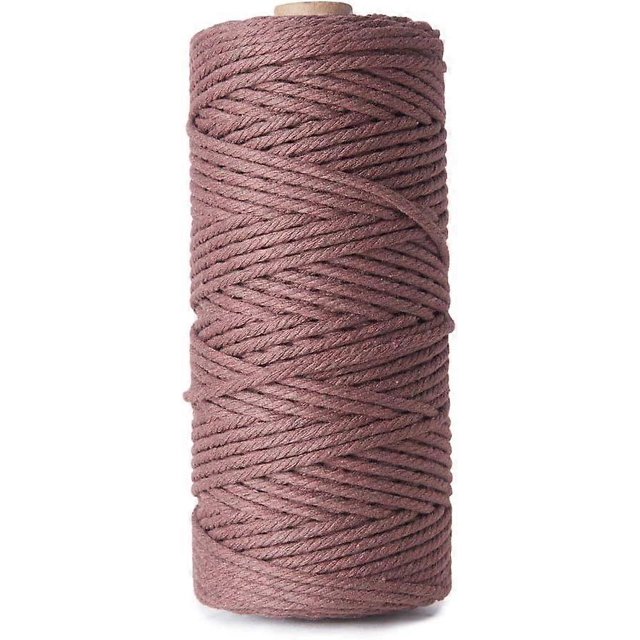 Cuerda trenzada de algodón 100 % natural, 1/12", 1/8", 1/6", 1/5" (caqui, 3 mm (1/8 de pulgada x 328 pies))