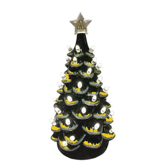 Black Appalachian State Mountaineers 14'' Ceramic Tree
