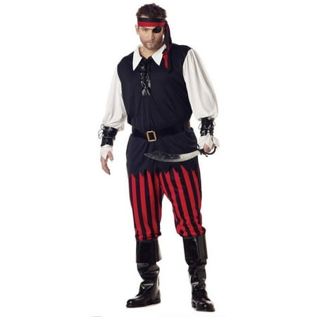 Cutthroat Pirate Adult Men's Plus Size Adult Halloween Costume, XL