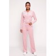 thumbnail image 2 of Women's Velour Zip Front Cropped Sweatshirt, 2 of 4