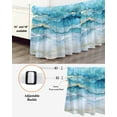 thumbnail image 3 of Abstract Waves Bed Skirt California King Size 18" Drop Spray Beach Ocean Watercolor Ruffled Wrap Around Bed Skirts Adjustable Elastic Bedskirt Dust Ruffle for California King Size Bed, 3 of 7
