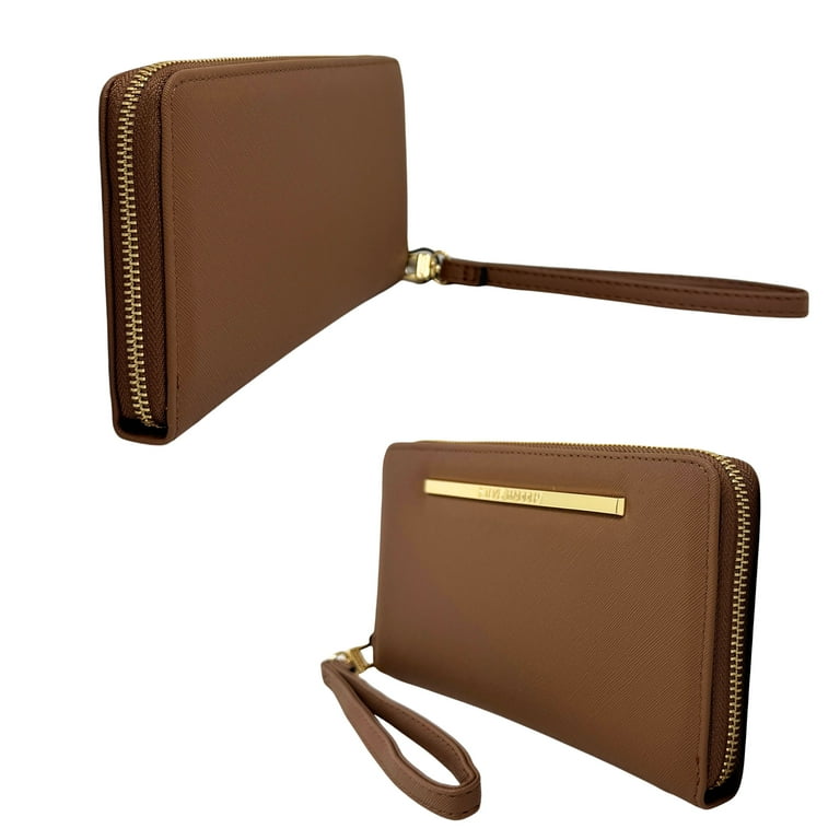 Steve Madden Women's Bzippy Wallet Wristlet – Compact Zip-Around Wristlet For Cards & Cash