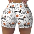 thumbnail image 2 of Honeii Halloween Dachshund Print Women's Workout Shorts, Gym Shorts for Active Wear, Sports Shorts,Women's Running Shorts,Quick Dry Athletic Shorts-Medium, 2 of 8
