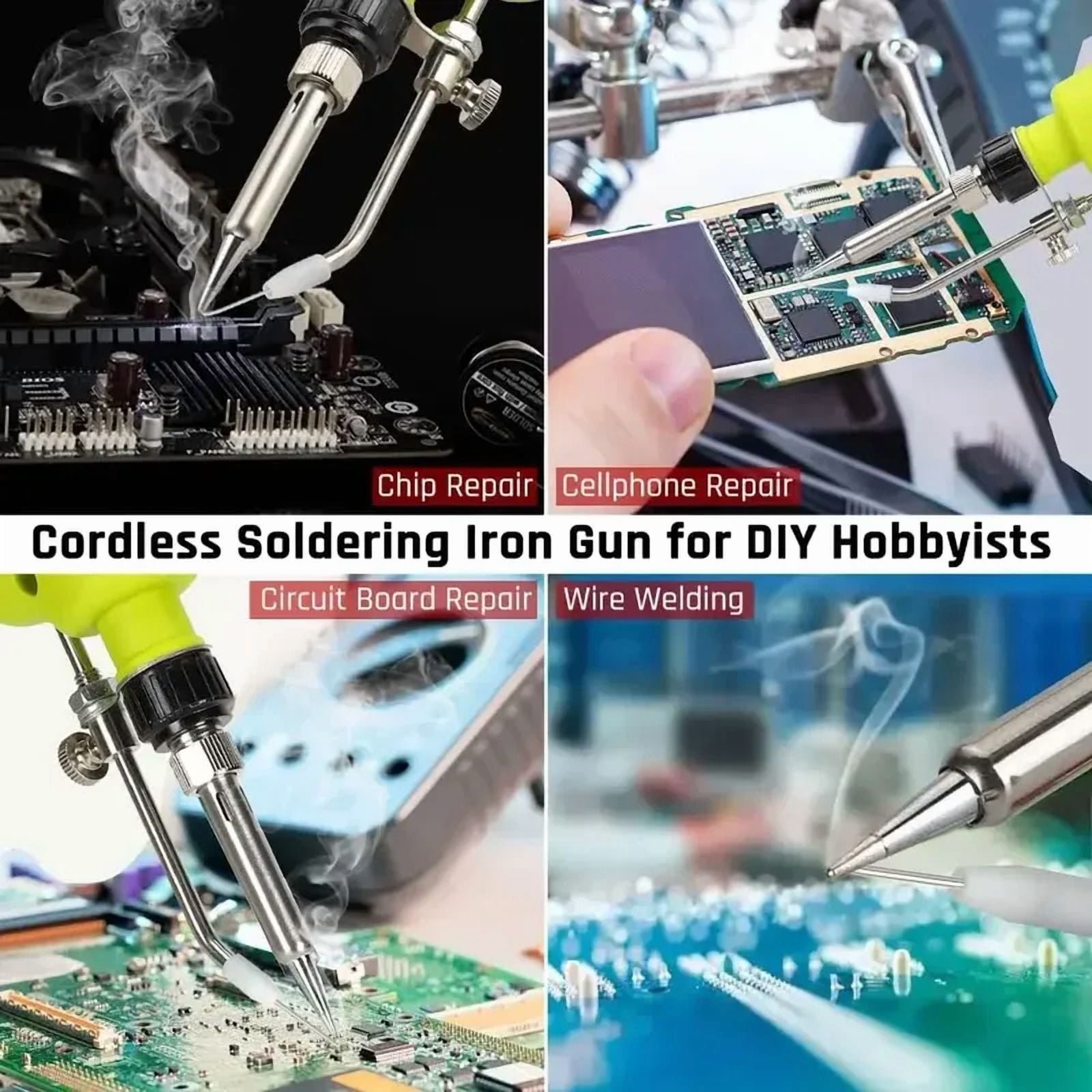 75W LED Digital Cordless Electric Soldering Iron Kit Electric Soldering Gun Home DIY Repair Tools for Ryo.bi 18V Lithium Battery
