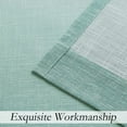 thumbnail image 6 of Uptown Home Ombre Teal Window Curtain Panel for Living Room Semi Sheer Texture Grommet Window Treatments for Bedroom, Cream White to Teal, 40"x84"x2, 6 of 6