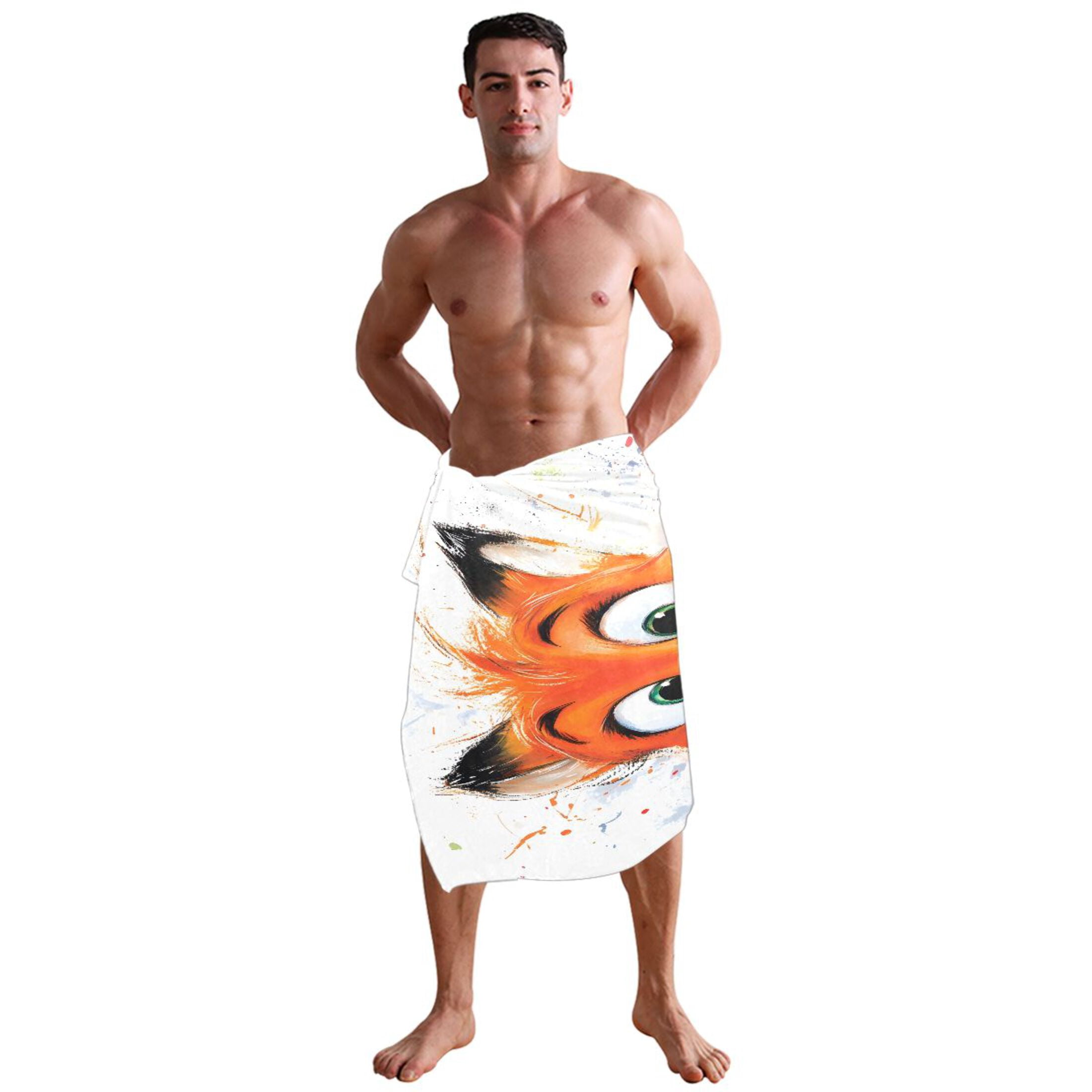 Baby and Fox 64''x32'' Bath Towels Lightweight Quick-Dry Breathable Soft for Gym Travel Swim