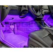 LEDGlow 4pc Purple LED Interior Underdash Lighting Kit