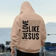 thumbnail image 4 of QHFBli Warm Men's Hoodie Mens Graphic Print Pullover Hoodie Loose Fit Casual Sweatshirt for Everyday Wear Comfortable Fall and Winter Outerwear Khaki XL, 4 of 6