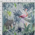 thumbnail image 4 of oneOone Velvet Orange Fabric Tropical Animal Sewing Material Print Fabric By The Yard 58 Inch Wide, 4 of 4
