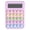 Pink, variant on Portable 12Digit LCD Calculator Easy to Read Screen Slip Resistant Base Mechanical Keypad Calculator for Various Use