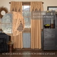 thumbnail image 5 of Primitive Panel Pair Maisie Attached Scalloped Valance Window Curtains TCC Brands, 5 of 5
