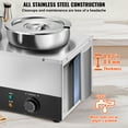 thumbnail image 6 of VEVOR Electric Soup Warmer, Dual 7.4QT Stainless Steel Round Pot, 1200W Commercial Food Warmer, 86~185°F Adjustable Temp, Bain Marie with Anti-Dry Burn and Reset Button, for Restaurant, Buffet, 6 of 10