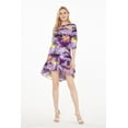 thumbnail image 4 of Hawaiian Manches 3/4 Sirène Tunique Robe M Coucher du Soleil Pourpre Femmes, 4 of 5