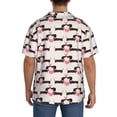 thumbnail image 3 of Gukieu Dachshund And Hearts Print Men's Short-sleeved Shirts, Button-down Pocket Shirts, T-shirts, Beach Vacation Travel Summer Clothing-Large, 3 of 5